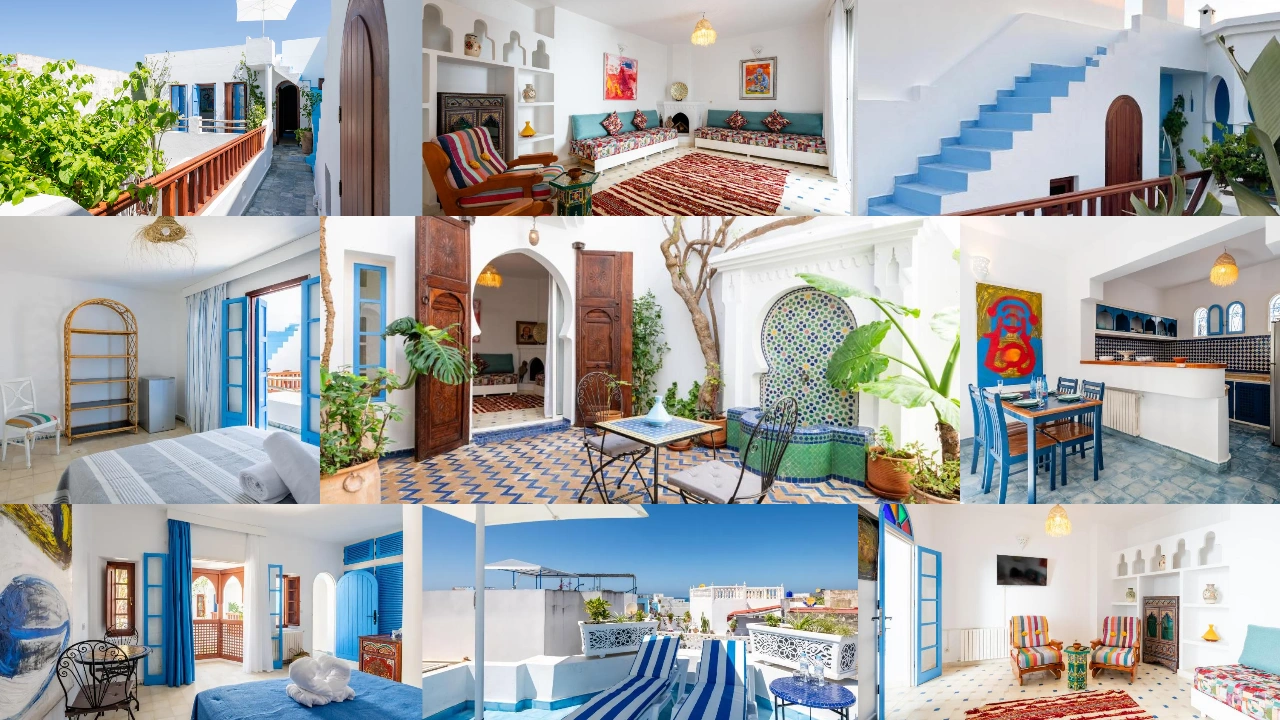 Famille en séjour au Riad Asilah 32 à Asilah