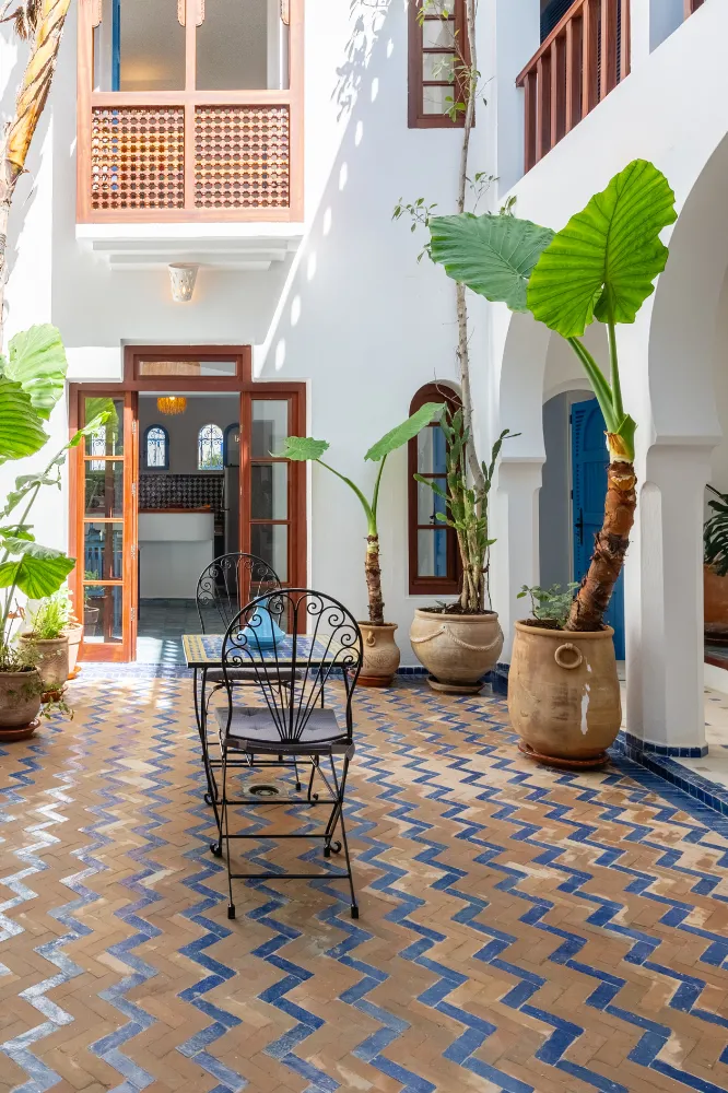 Patio intérieur du Riad Asilah 32 à Asilah